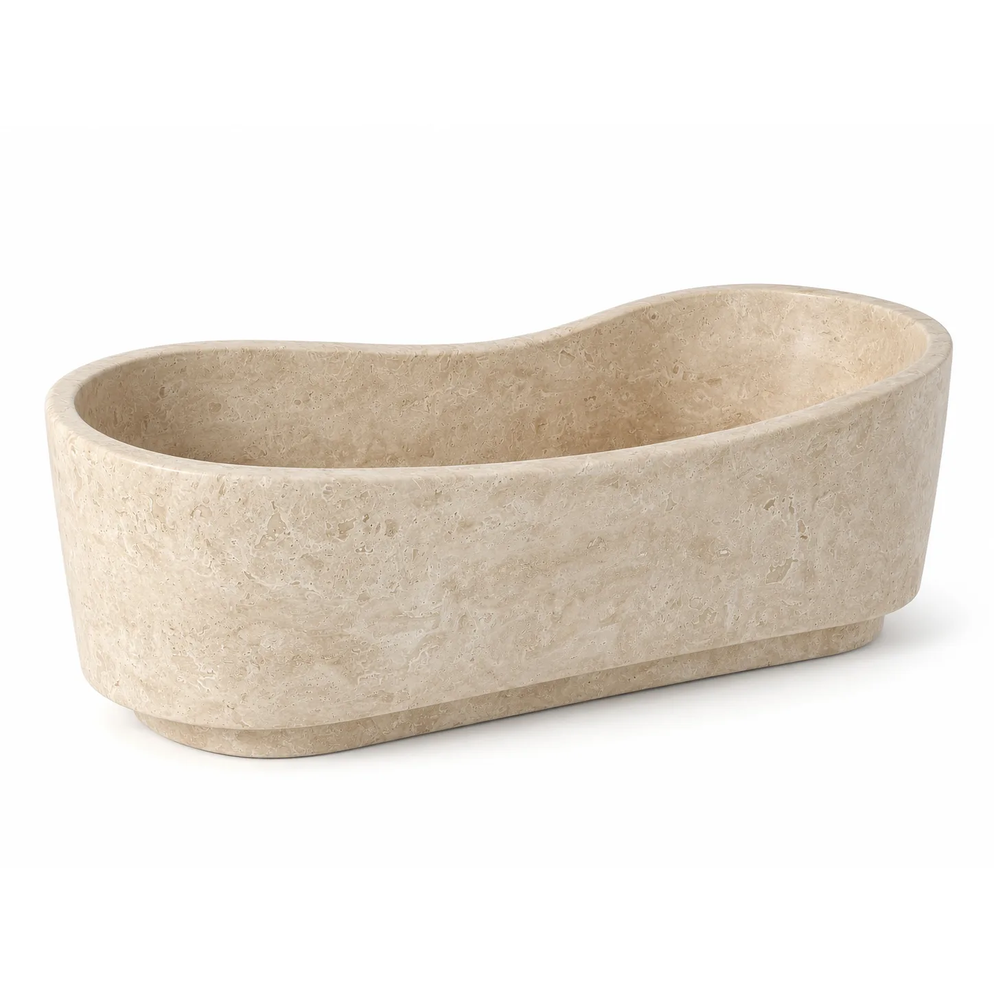 Organic Form Travertine Marble Bathtub