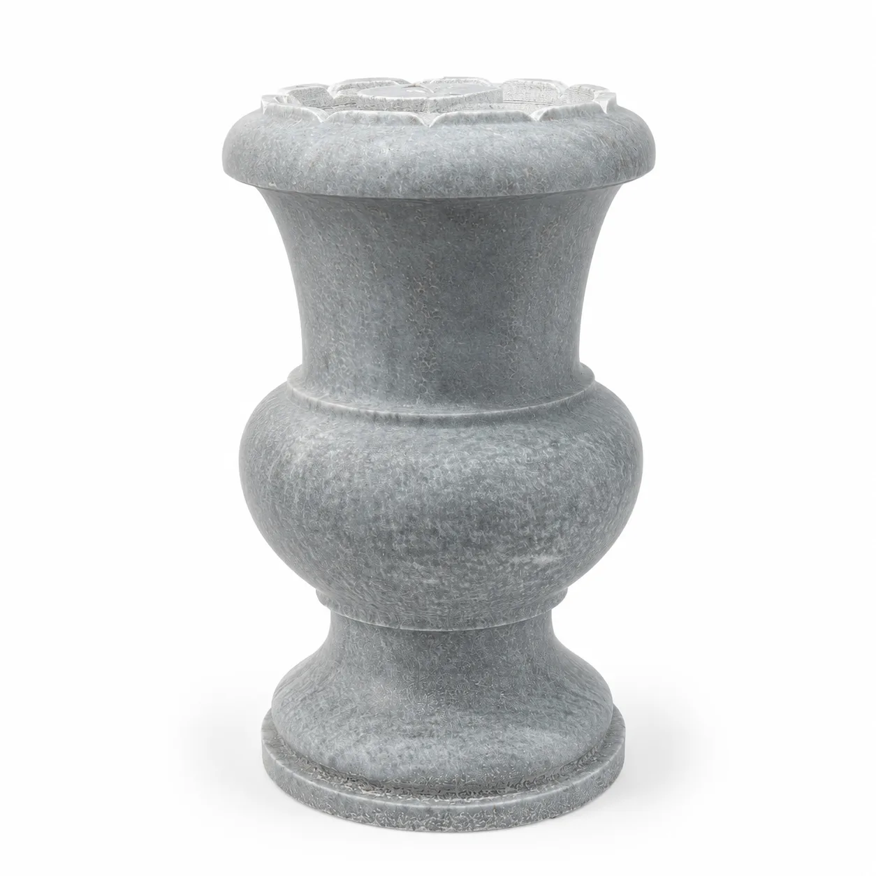 Grey Handcrafted Classic Sculptural Premium Marble Planter