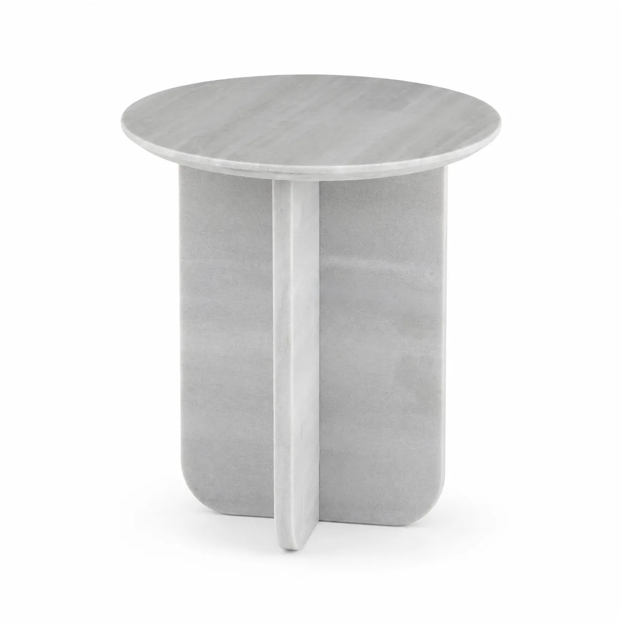 Minimalist Geometric Marble Side Table